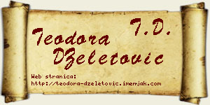 Teodora DŽeletović vizit kartica